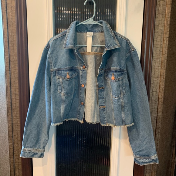 PINK Victoria's Secret Jackets & Blazers - Cropped Blue Jean Jacket!!